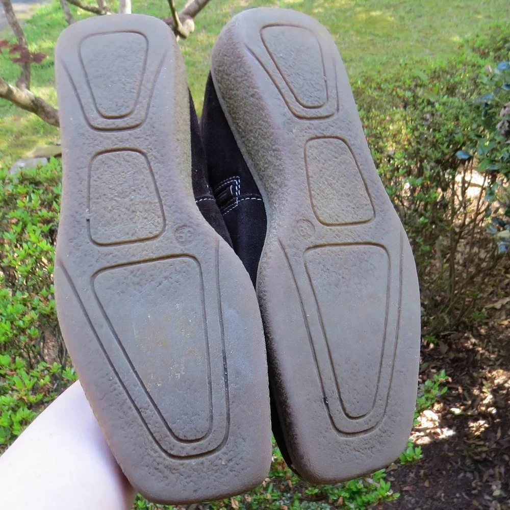 Vintage Gattino Leather Boots - Size 39 - Brown - Contrast Stitching - Suede - Picture 8 of 16